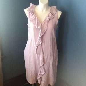 Talbots 100% linen lilac dress